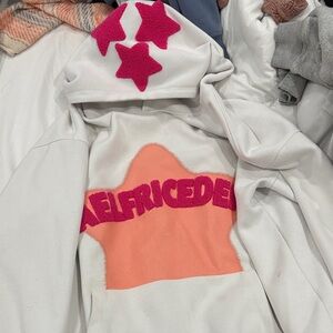 Aelfric Eden White and Pink Star Hoodie